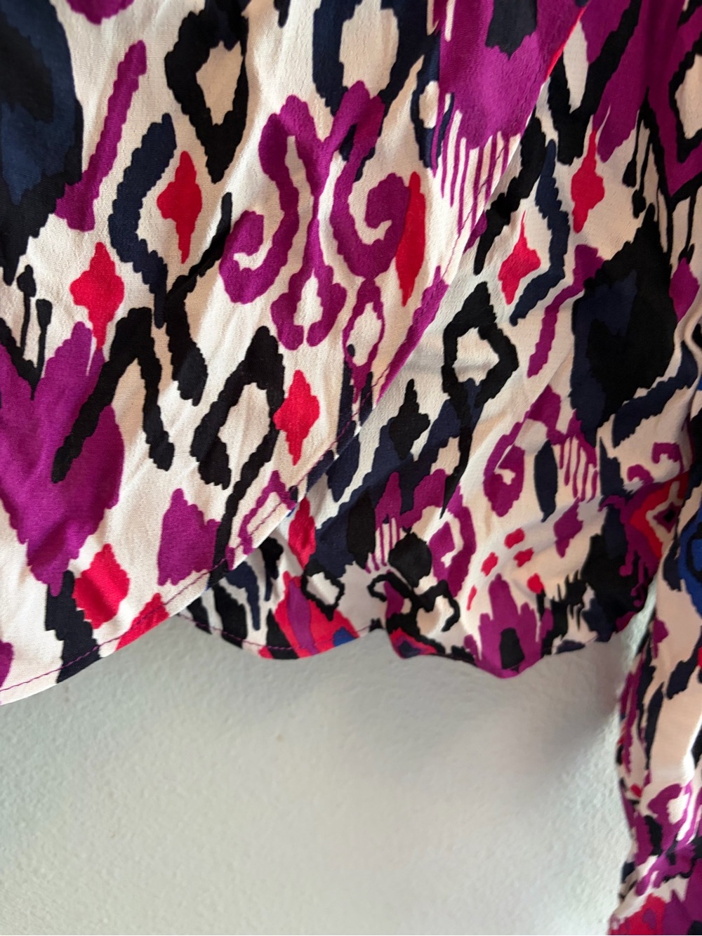 ZARA Printed High Neck Long Sleeve Drape Crop Top - Picture 7 of 8